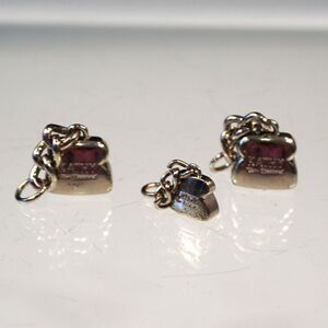 3 Kathy Van Zeeland Purse Charms Bag Accessories Silver Tone Metal
